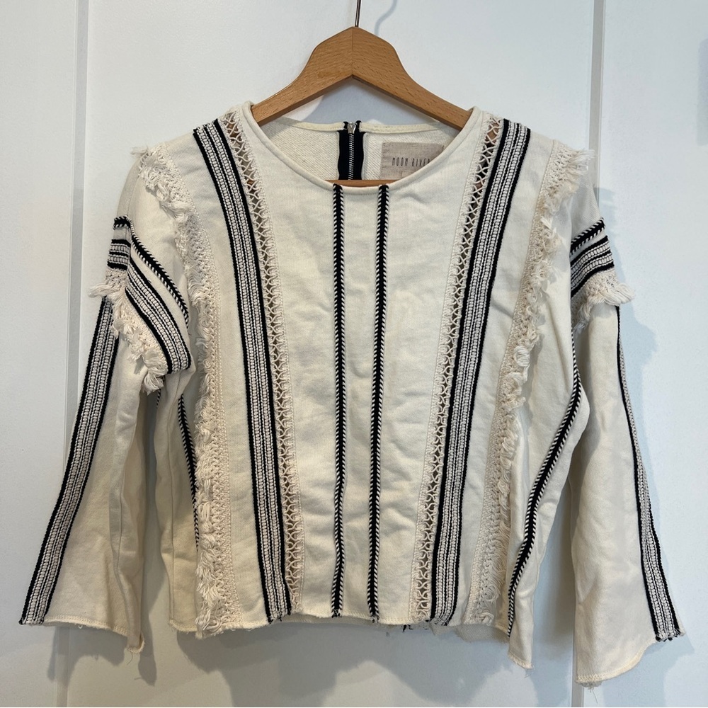Anthropologie - Moon River Santillana Fringe Blouse